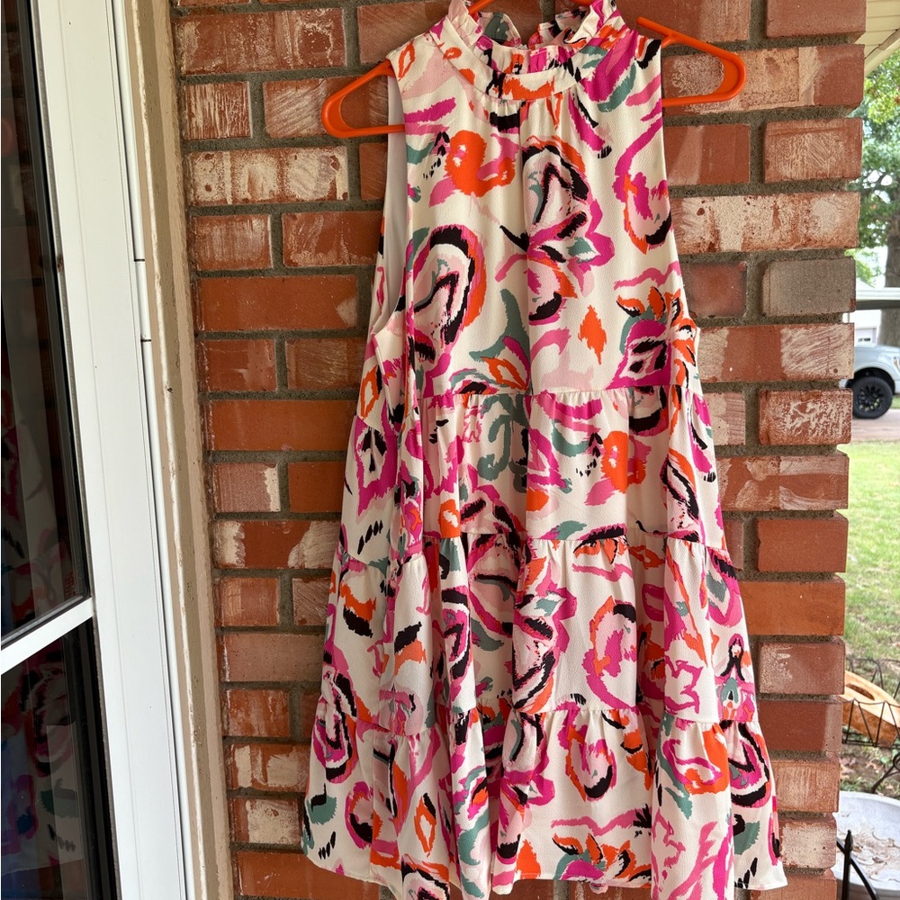 TCEC Colorful Abstract Mini Dress